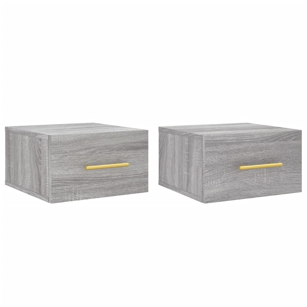 Wall Bedside Tables 2 pcs. Gray Sonoma 35x35x20 cm