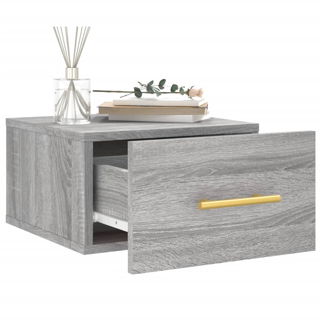 Wall Bedside Tables 2 pcs. Gray Sonoma 35x35x20 cm