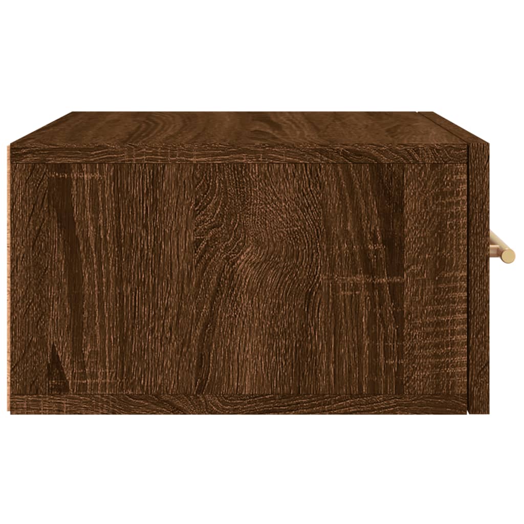 Wall Bedside Table Brown Oak Look 35x35x20 cm