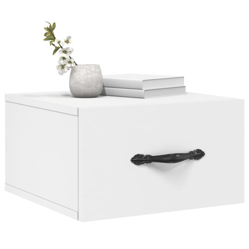 Wall Bedside Tables 2 pcs. White 35x35x20 cm