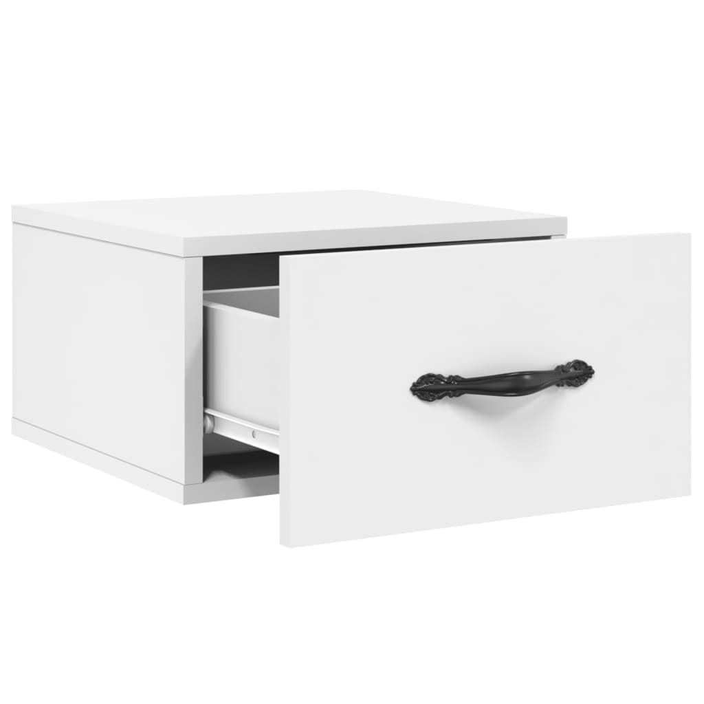 Wall Bedside Tables 2 pcs. White 35x35x20 cm