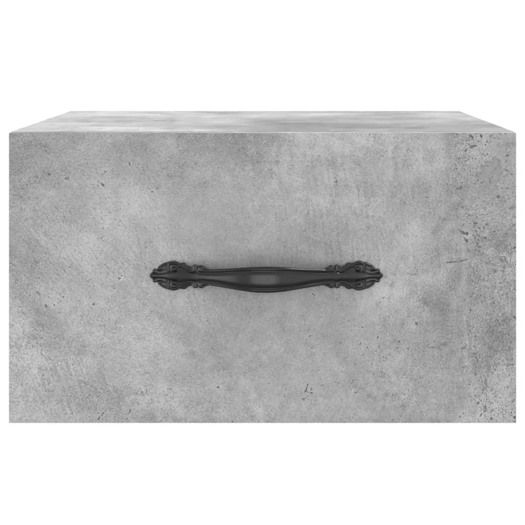 Wall Bedside Table Concrete Grey 35x35x20 cm