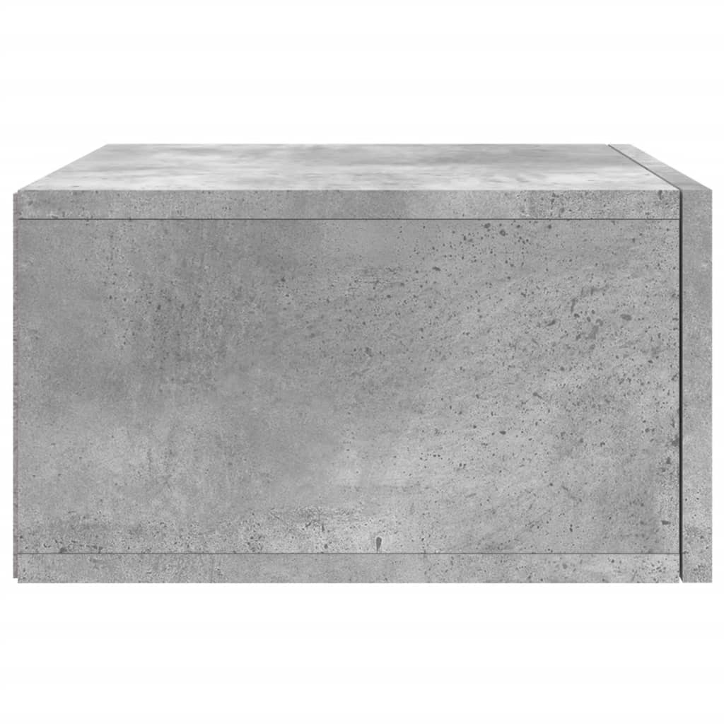 Wall Bedside Table Concrete Grey 35x35x20 cm