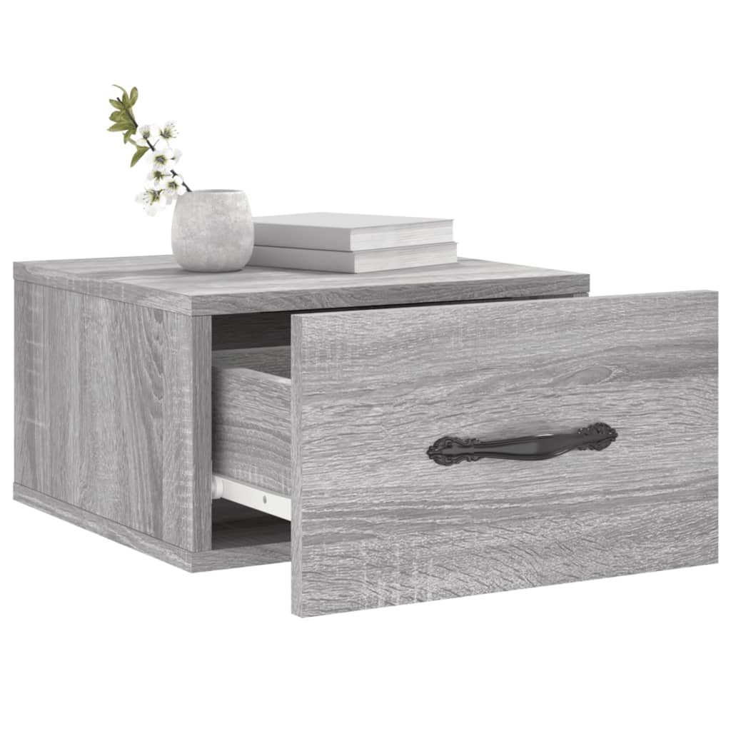 Wall Bedside Tables 2 pcs. Gray Sonoma 35x35x20 cm