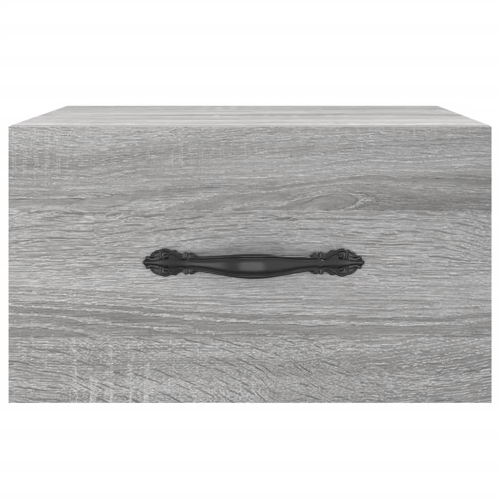 Wand-Nachttische 2 Stk. Grau Sonoma 35x35x20 cm