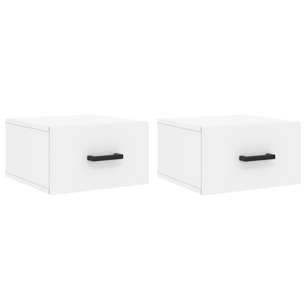 Wall Bedside Tables 2 pcs. White 35x35x20 cm