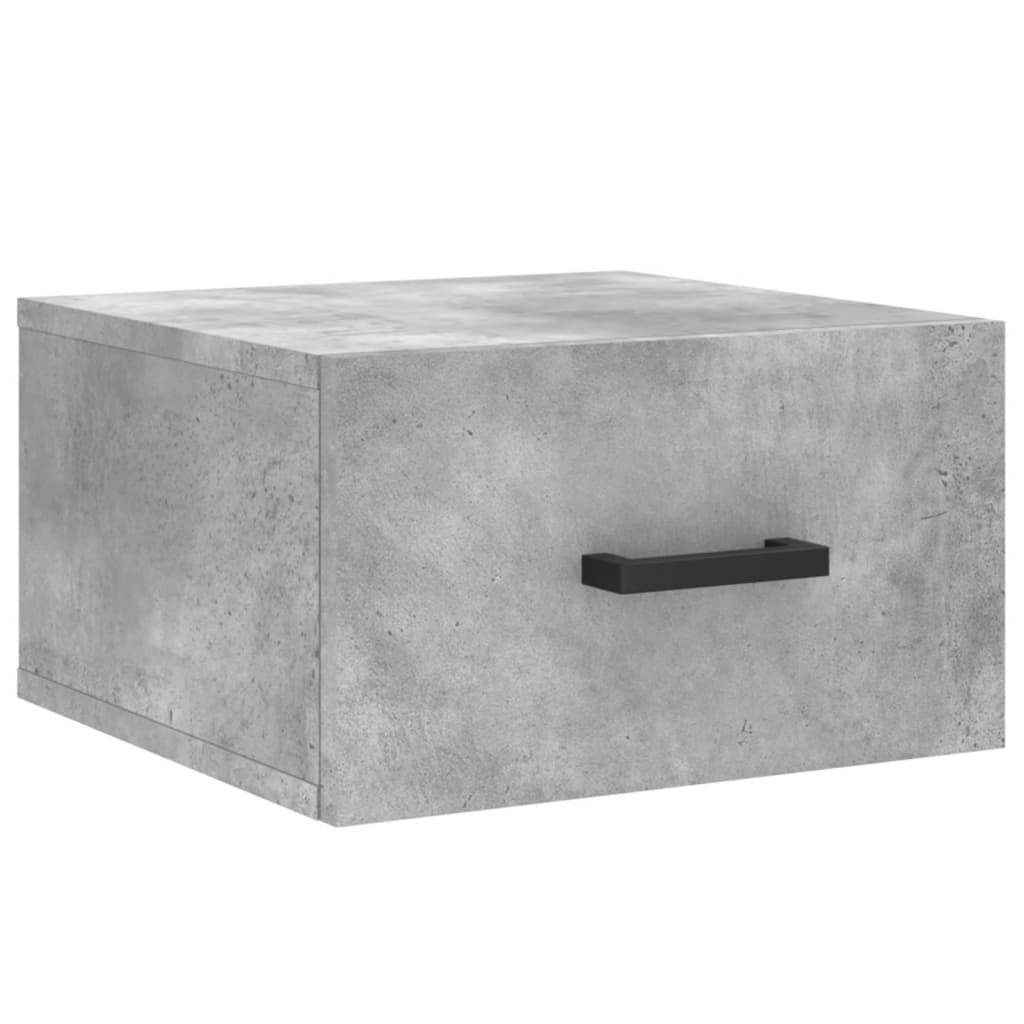 Wall Bedside Table Concrete Grey 35x35x20 cm