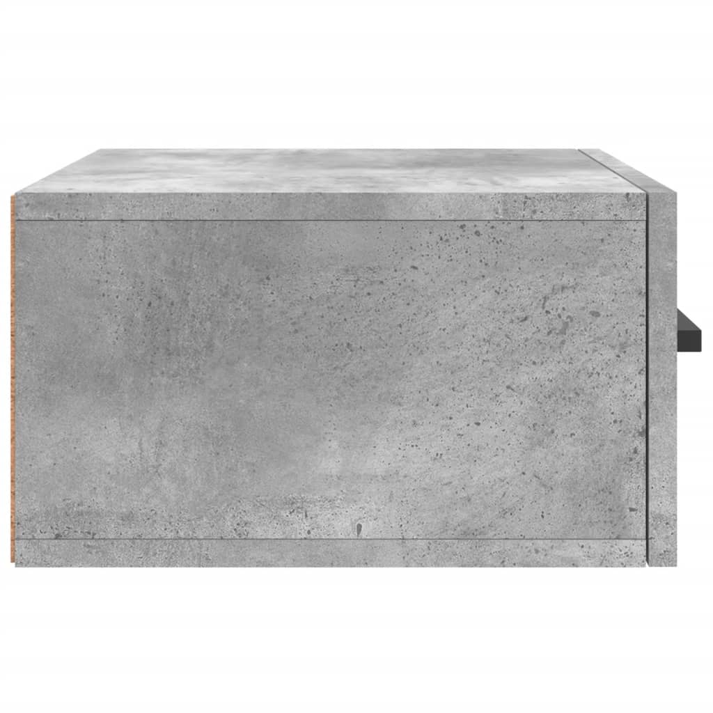 Wall Bedside Table Concrete Grey 35x35x20 cm