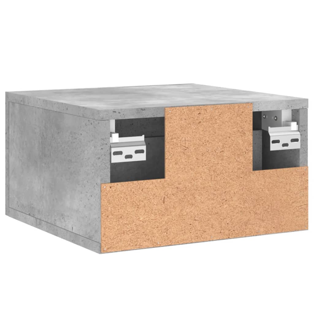 Wall-mounted bedside tables 2 pcs. Concrete grey 35x35x20 cm