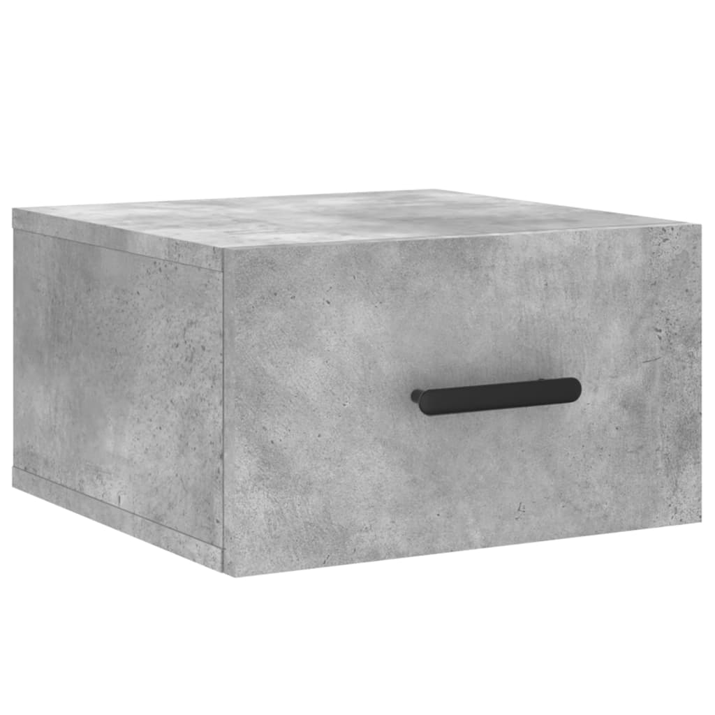 Wall Bedside Table Concrete Grey 35x35x20 cm