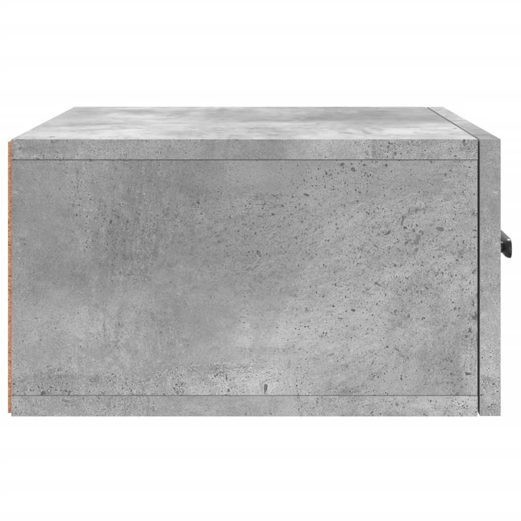 Wall Bedside Table Concrete Grey 35x35x20 cm