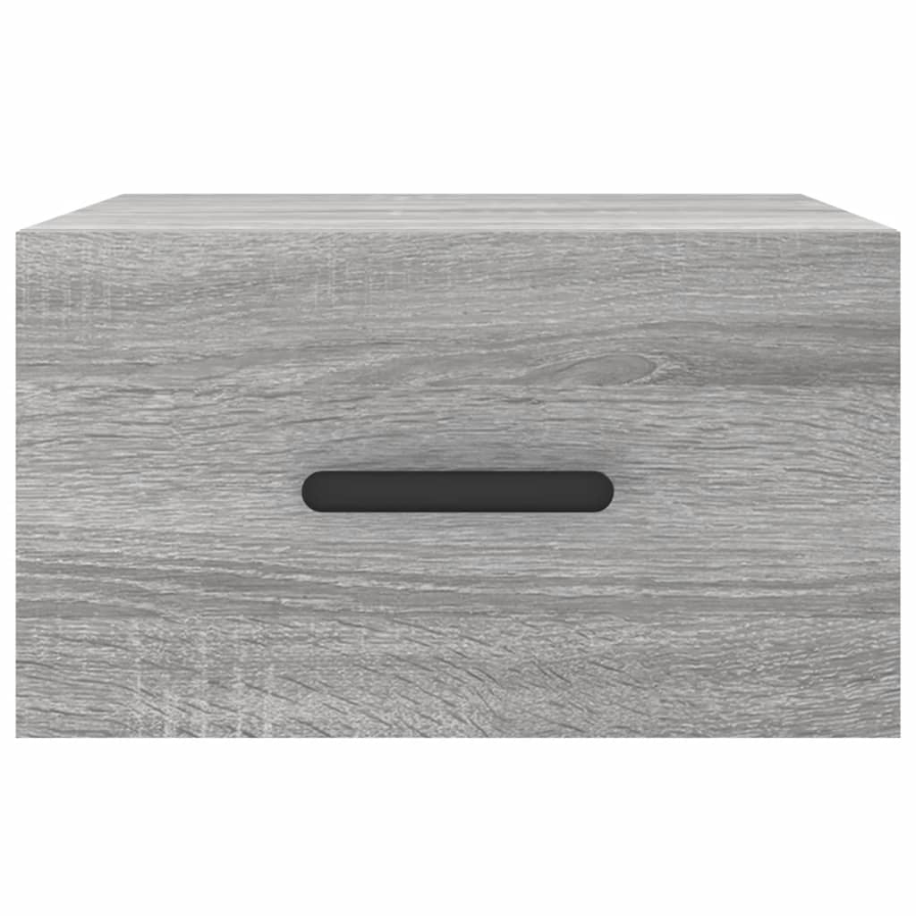 Wand-Nachttische 2 Stk. Grau Sonoma 35x35x20 cm