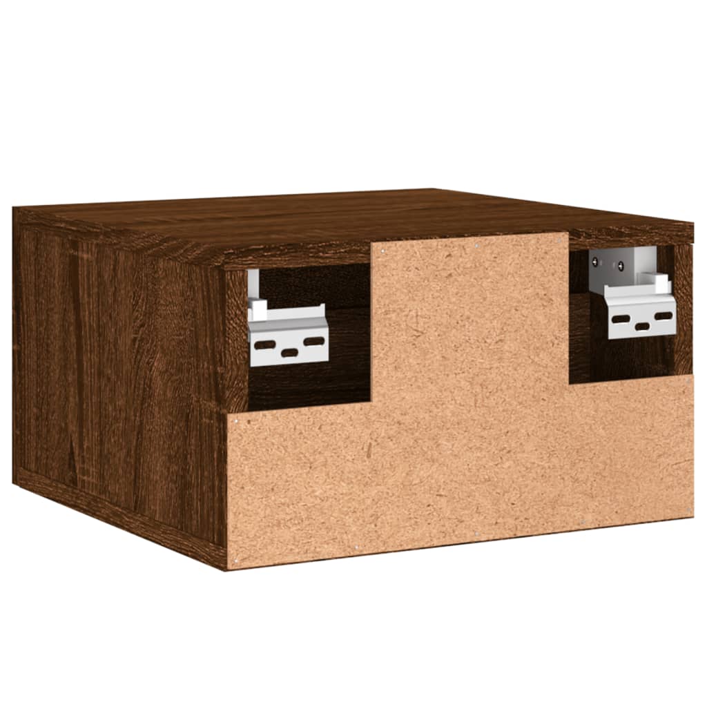 Wall Bedside Tables 2 pcs. Brown Oak Look 35x35x20 cm