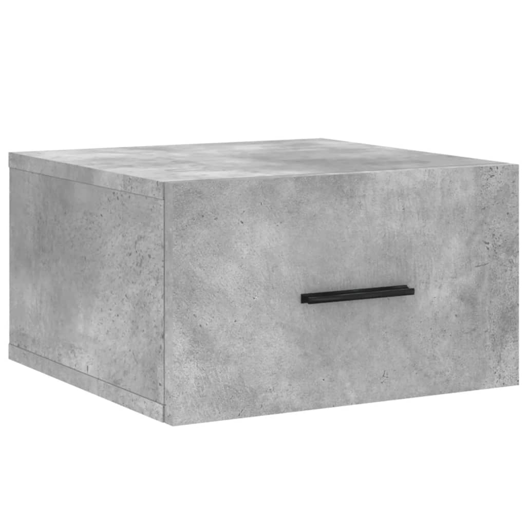 Wall Bedside Table Concrete Grey 35x35x20 cm