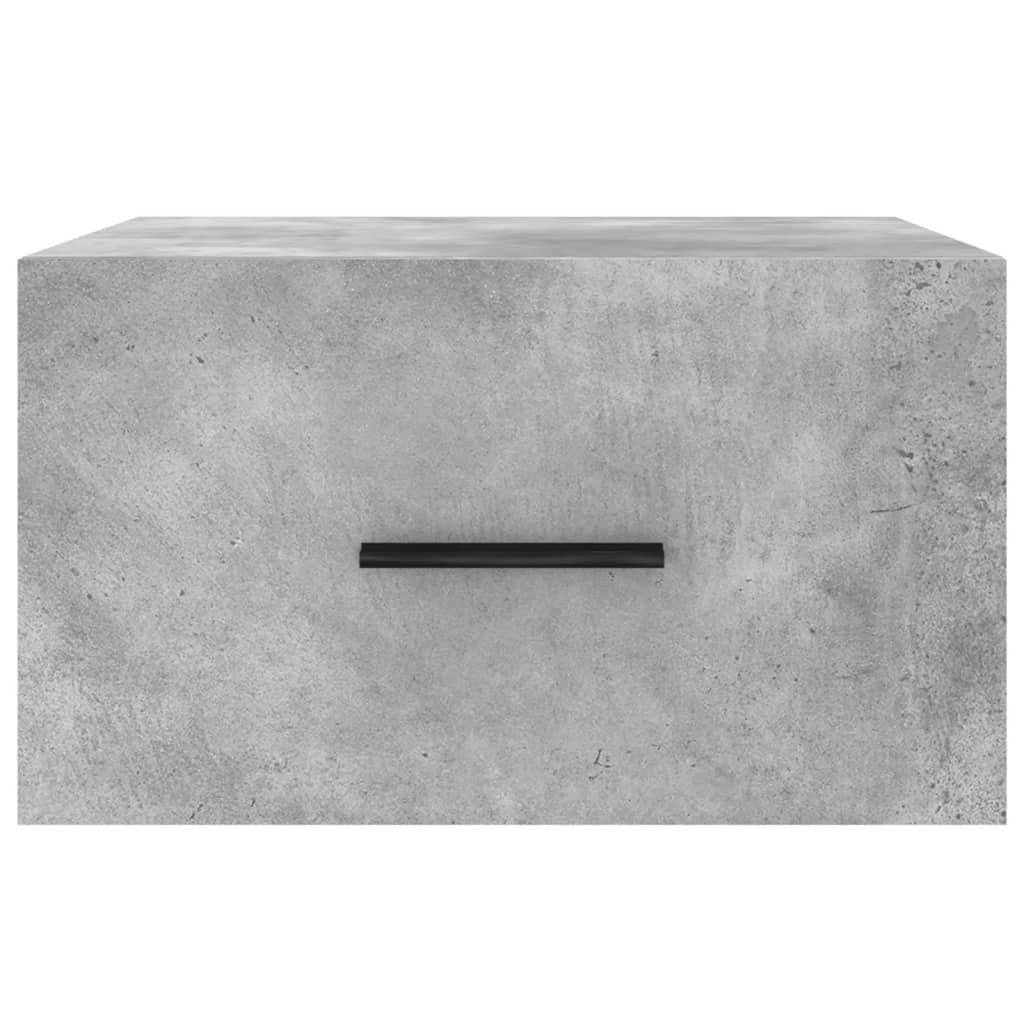 Wall Bedside Table Concrete Grey 35x35x20 cm