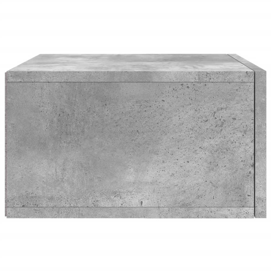 Wall Bedside Table Concrete Grey 35x35x20 cm