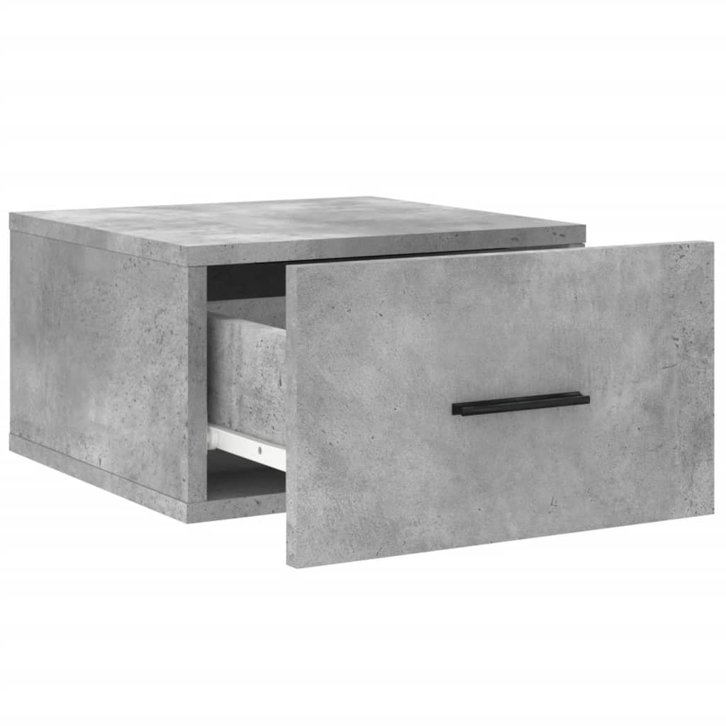 Wall-mounted bedside tables 2 pcs. Concrete grey 35x35x20 cm