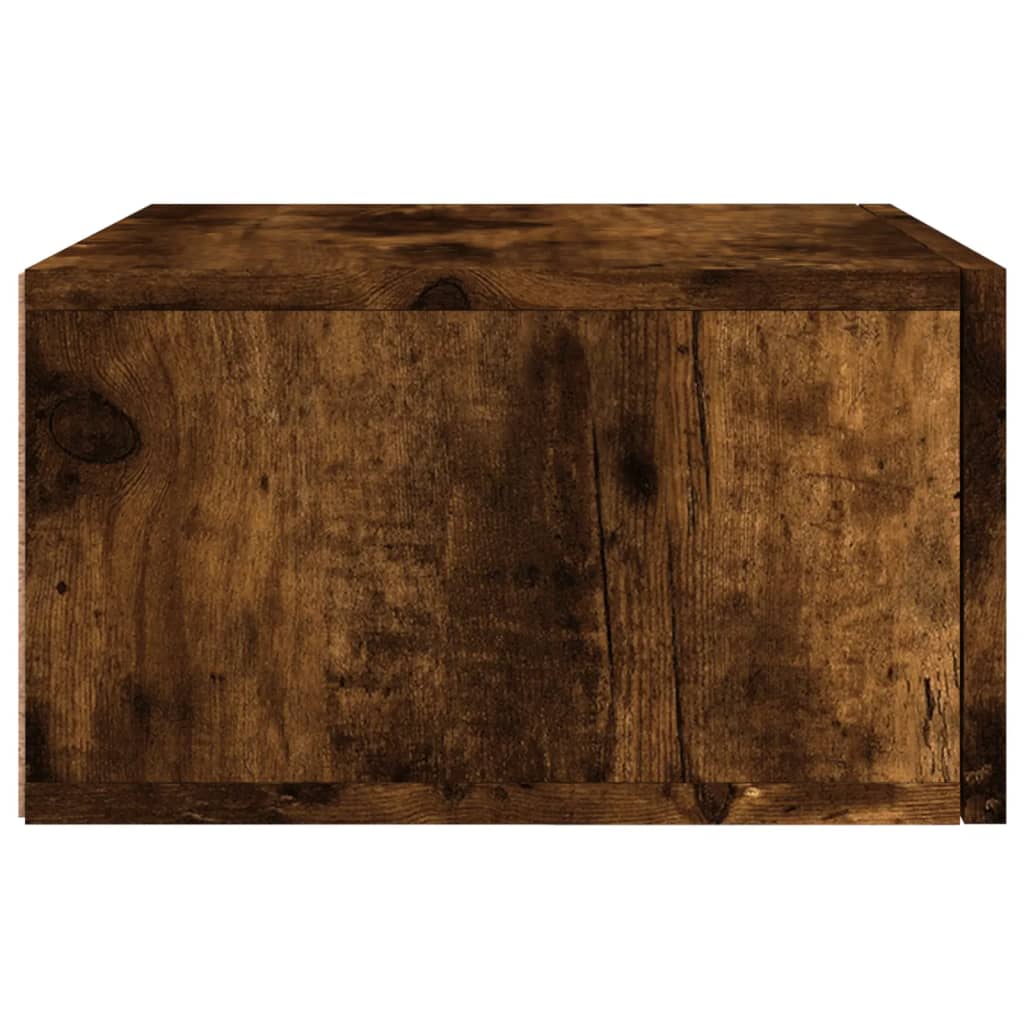 Wall-mounted bedside table smoked oak 35x35x20 cm