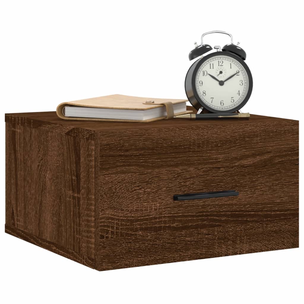 Wall Bedside Tables 2 pcs. Brown Oak Look 35x35x20 cm