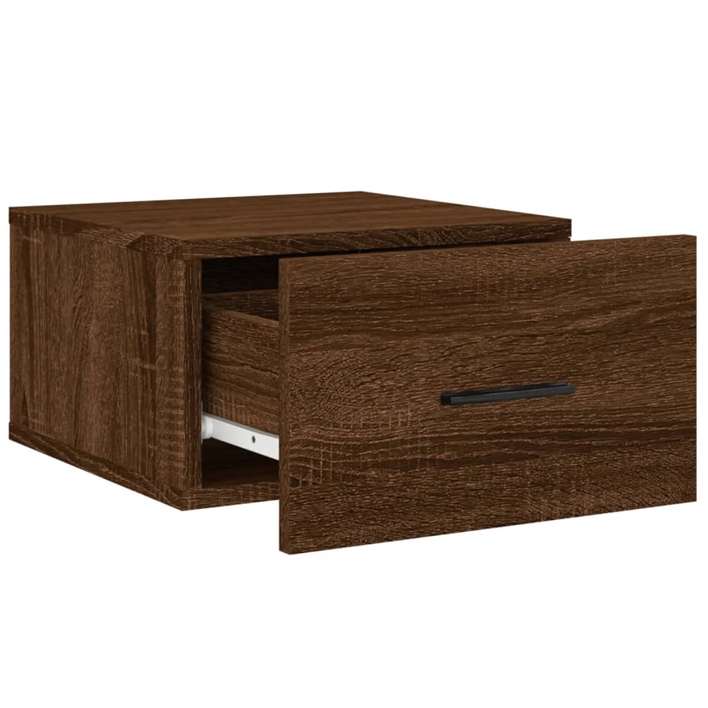 Wall Bedside Tables 2 pcs. Brown Oak Look 35x35x20 cm