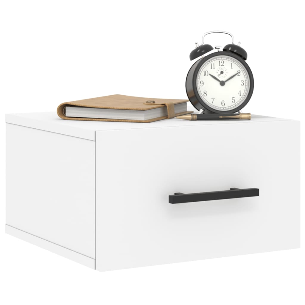 Wall Bedside Tables 2 pcs. White 35x35x20 cm