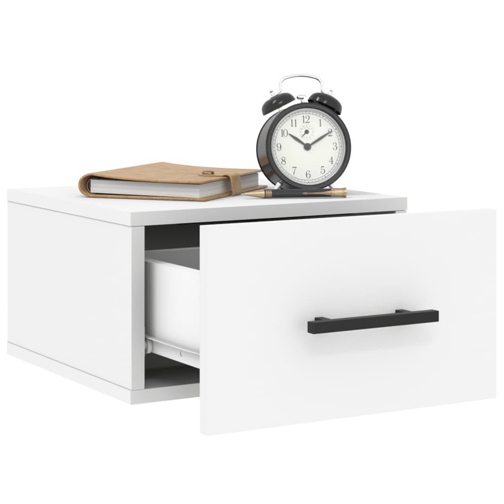 Wall Bedside Tables 2 pcs. White 35x35x20 cm