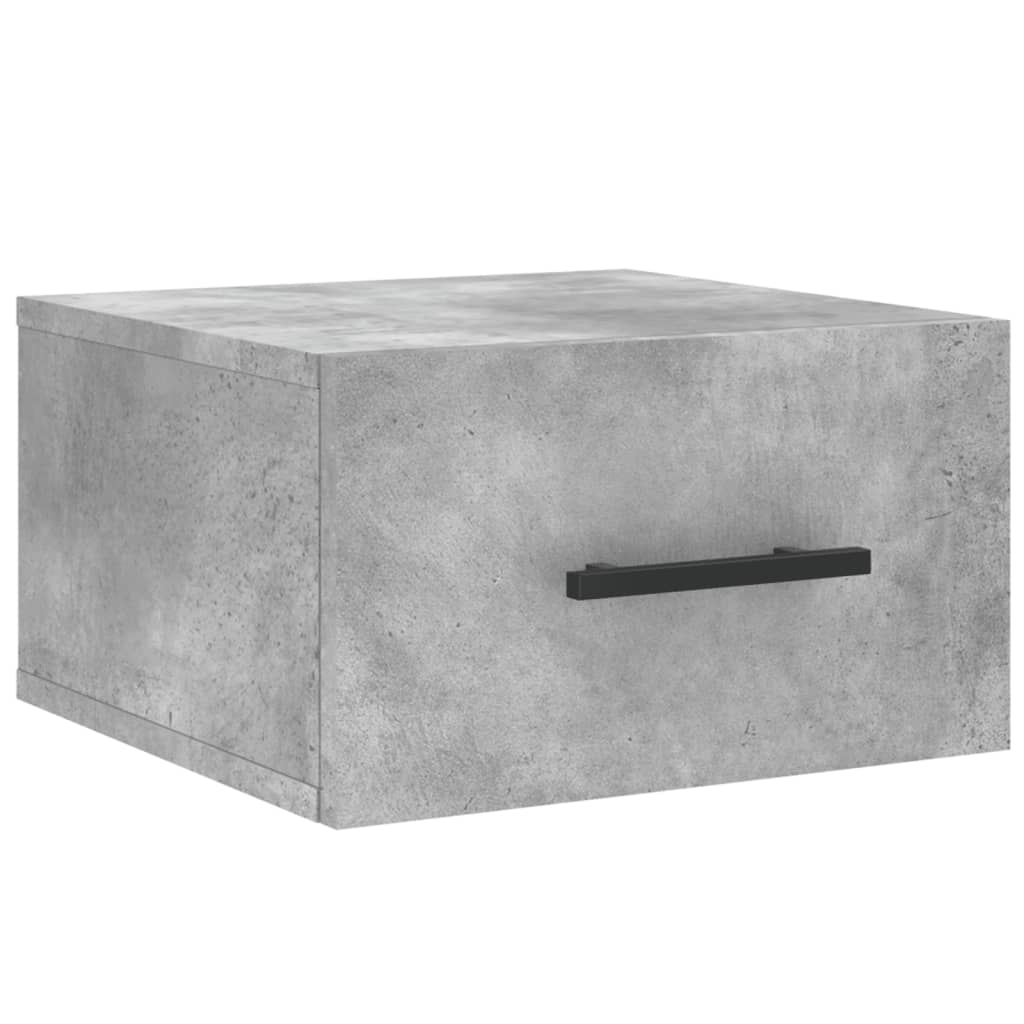 Wall Bedside Table Concrete Grey 35x35x20 cm