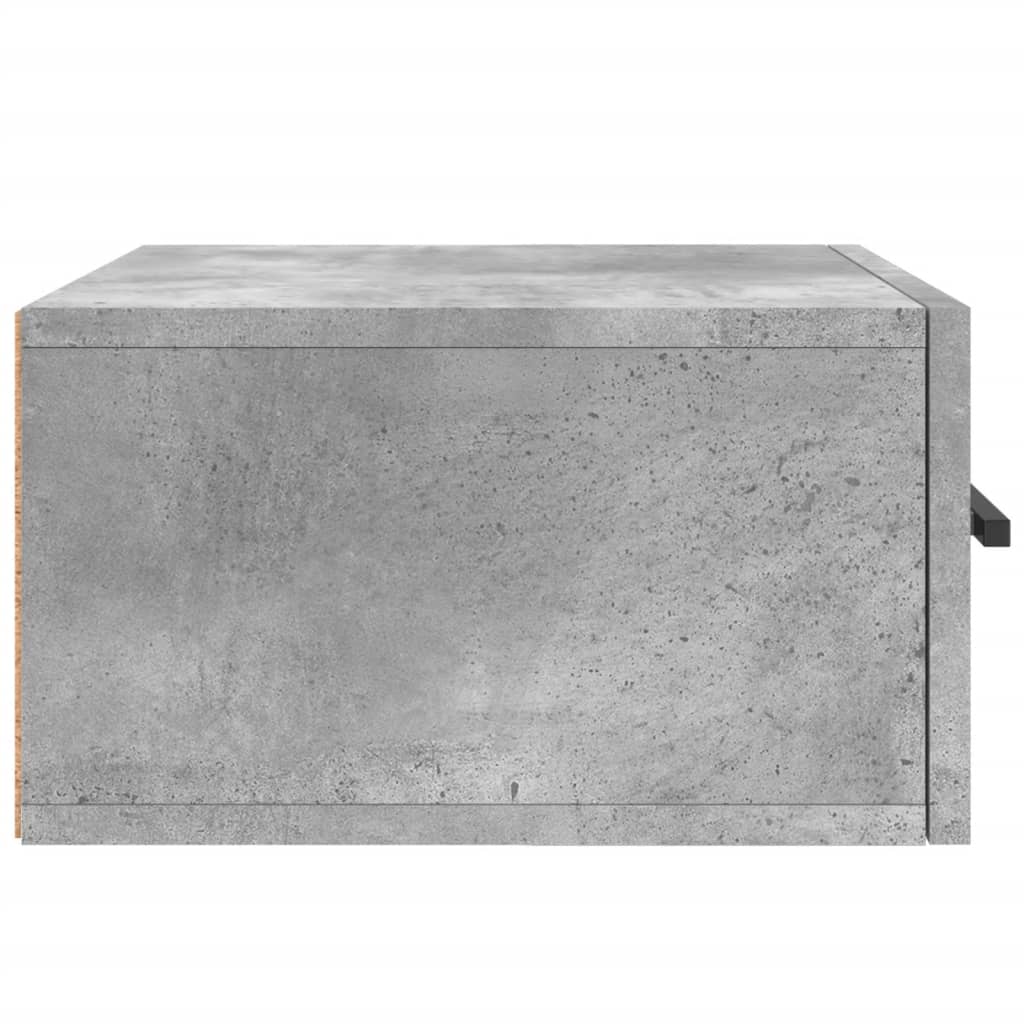 Wall Bedside Table Concrete Grey 35x35x20 cm