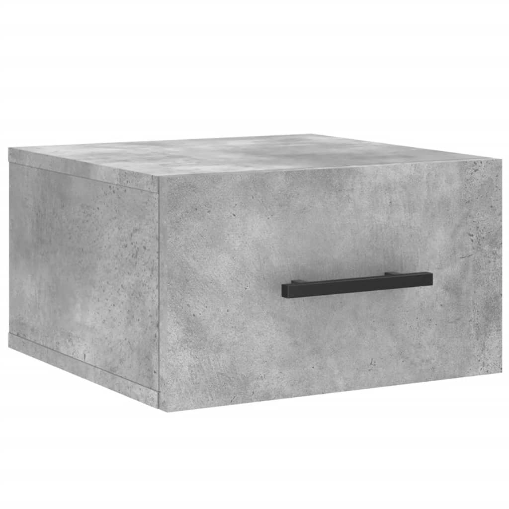 Wall-mounted bedside tables 2 pcs. Concrete grey 35x35x20 cm