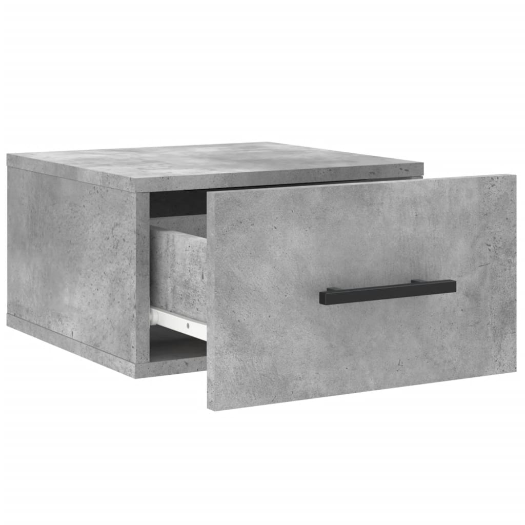 Wall-mounted bedside tables 2 pcs. Concrete grey 35x35x20 cm