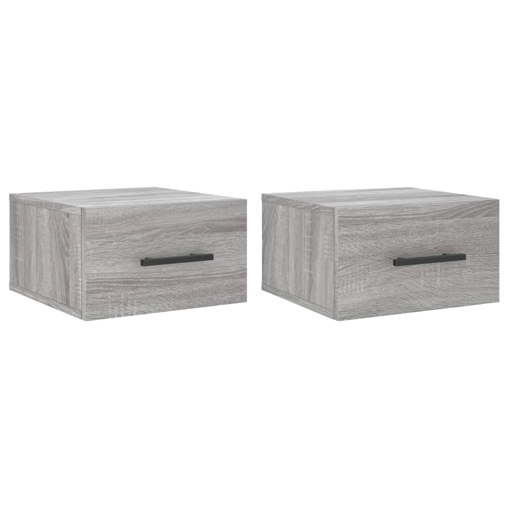 Wall Bedside Tables 2 pcs. Gray Sonoma 35x35x20 cm