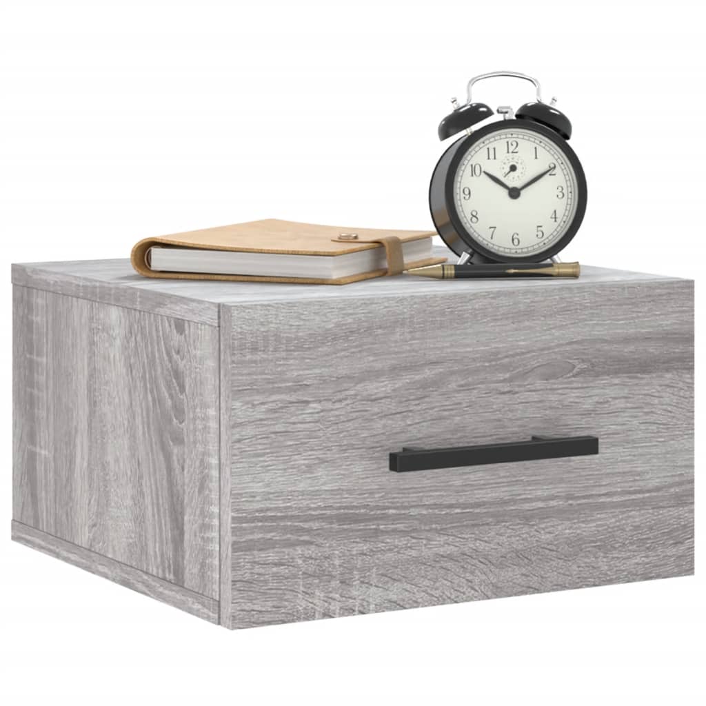 Wall Bedside Tables 2 pcs. Gray Sonoma 35x35x20 cm