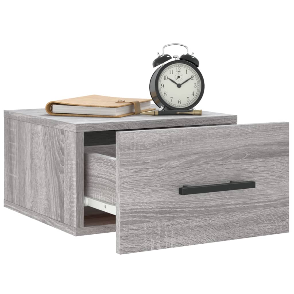 Wall Bedside Tables 2 pcs. Gray Sonoma 35x35x20 cm