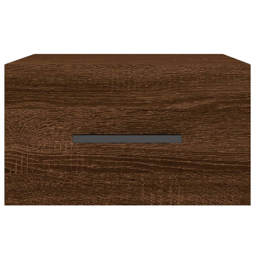 Wall Bedside Table Brown Oak Look 35x35x20 cm