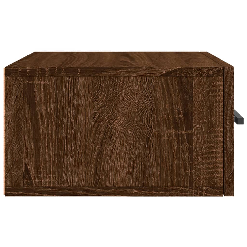 Wall Bedside Table Brown Oak Look 35x35x20 cm