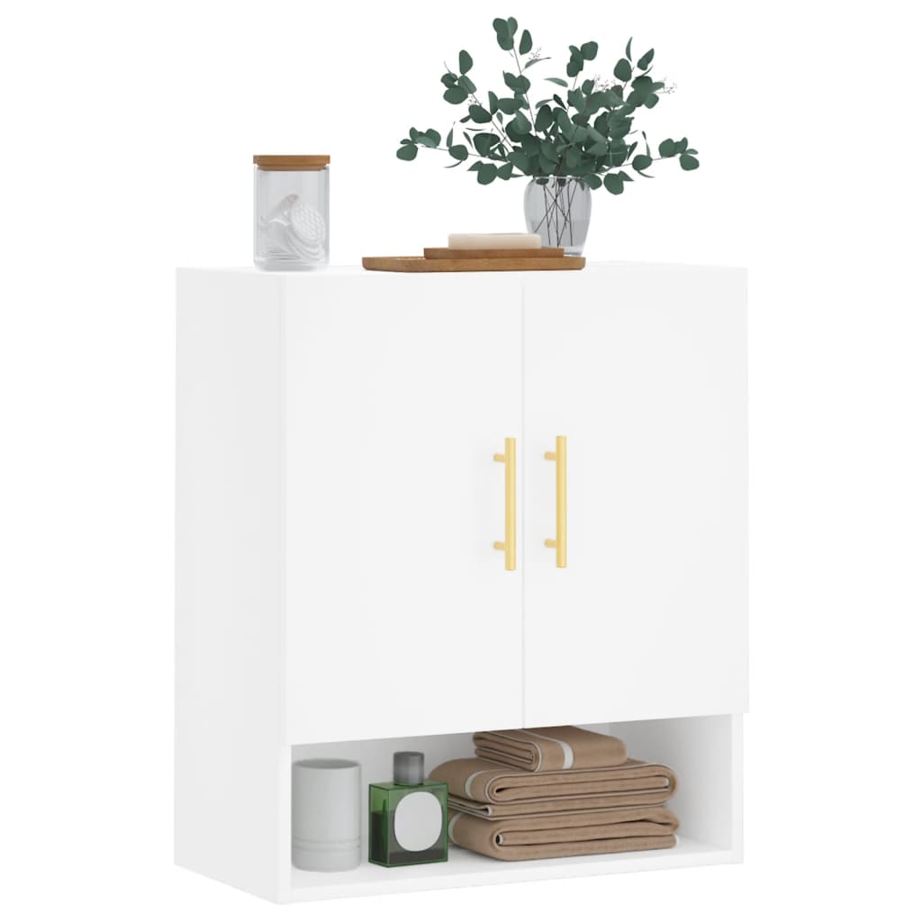 Wall Cabinet White 60x31x70 cm Wood Material