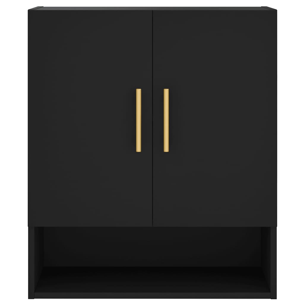 Wall Cabinet Black 60x31x70 cm Wood Material