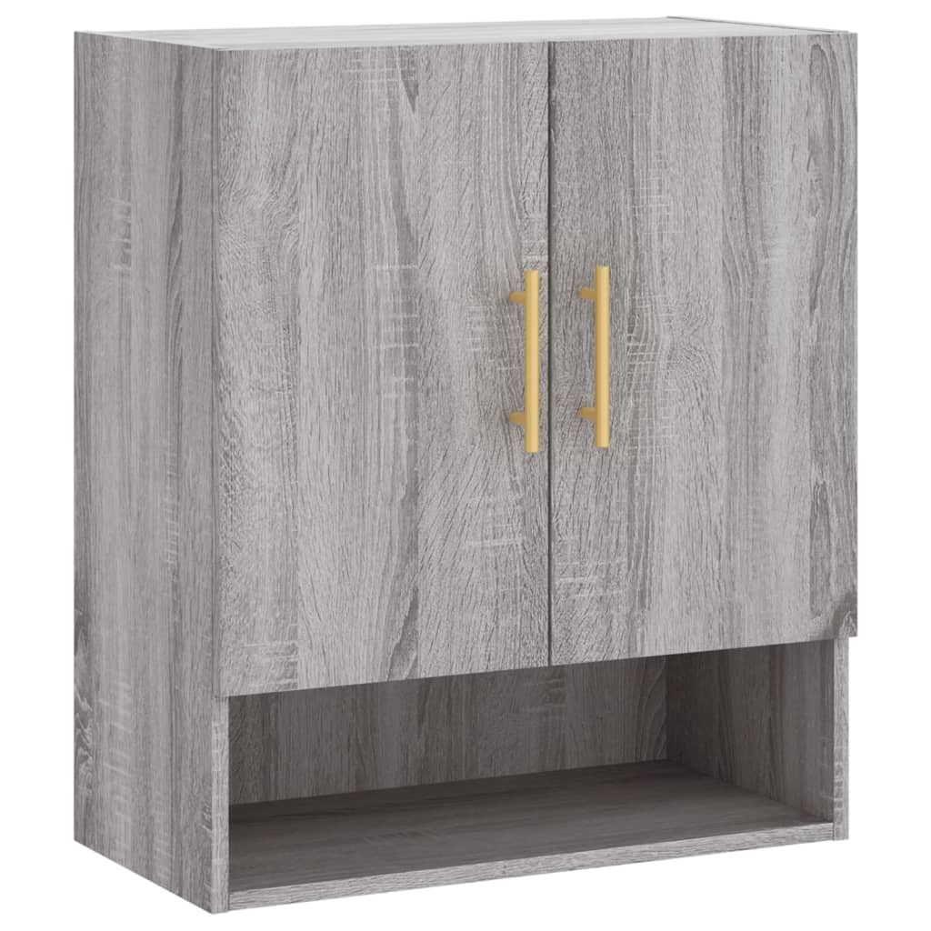 Wall Cabinet Gray Sonoma 60x31x70 cm Wood Material