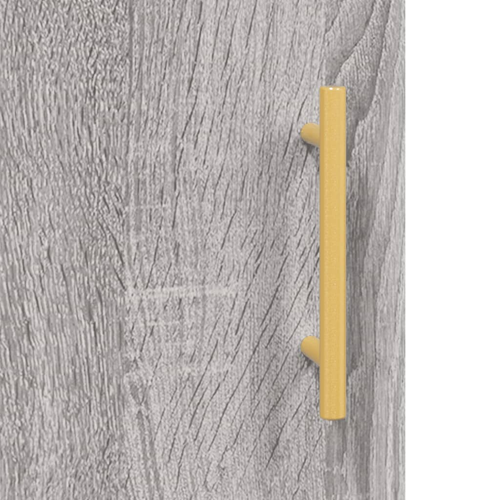 Wall Cabinet Gray Sonoma 60x31x70 cm Wood Material