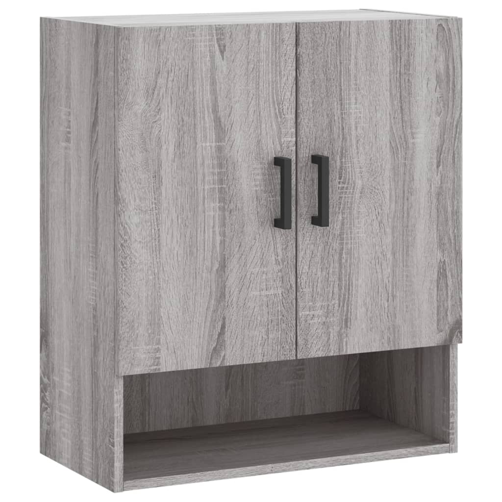 Wall Cabinet Gray Sonoma 60x31x70 cm Wood Material