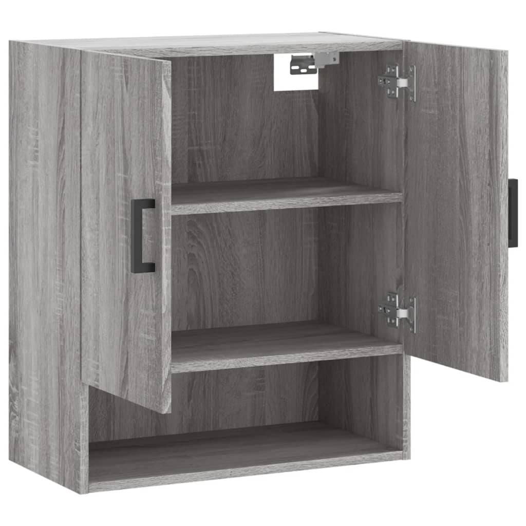 Wall Cabinet Gray Sonoma 60x31x70 cm Wood Material