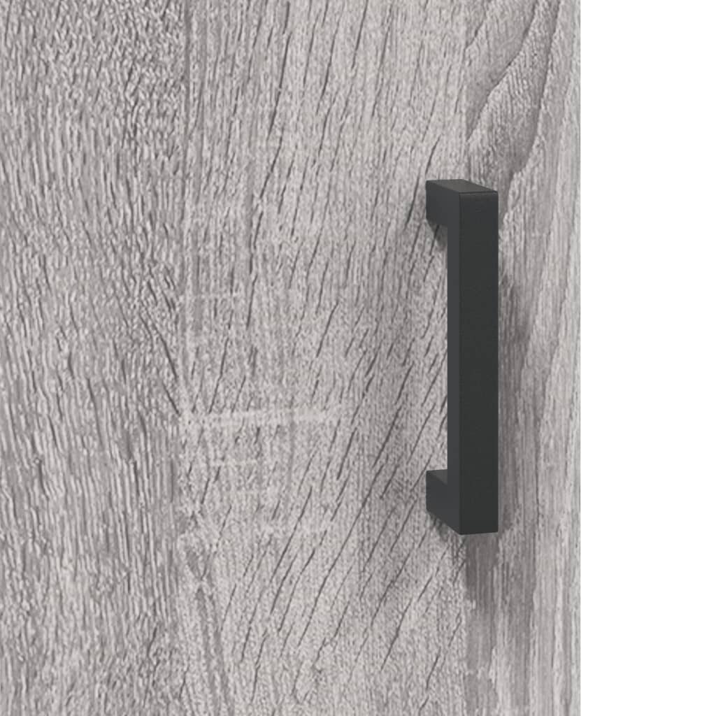 Wall Cabinet Gray Sonoma 60x31x70 cm Wood Material