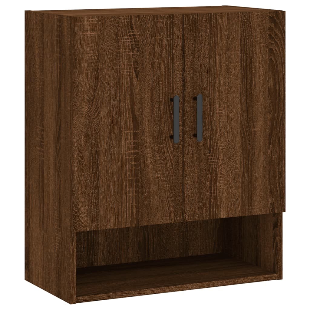 Wall Cabinet Brown Oak Look 60x31x70 cm Wood Material