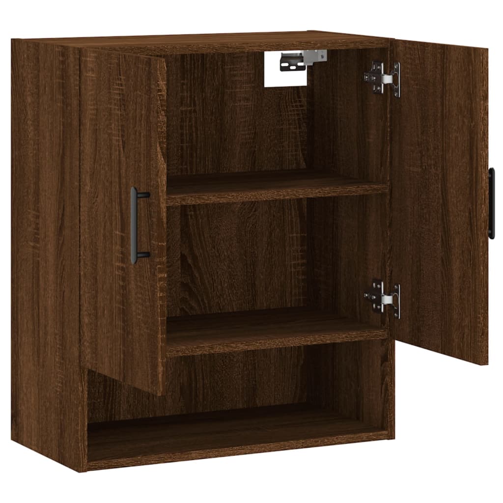 Wall Cabinet Brown Oak Look 60x31x70 cm Wood Material