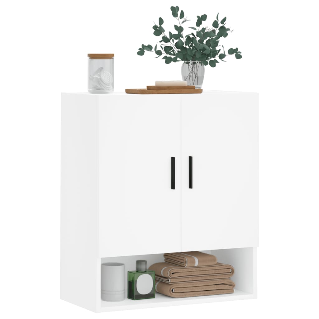 Wall Cabinet White 60x31x70 cm Wood Material