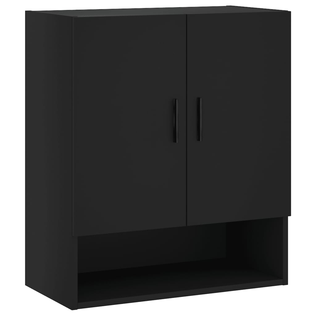 Wall Cabinet Black 60x31x70 cm Wood Material