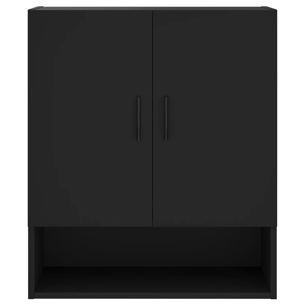 Wall Cabinet Black 60x31x70 cm Wood Material