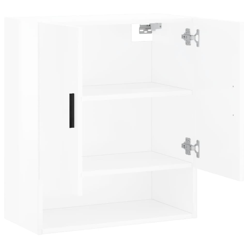 Wall Cabinet High Gloss White 60x31x70 cm Wood Material