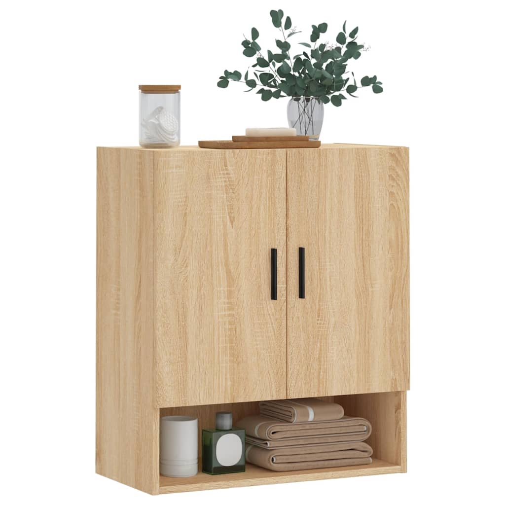 Wall Cabinet Sonoma Oak 60x31x70 cm Wood Material