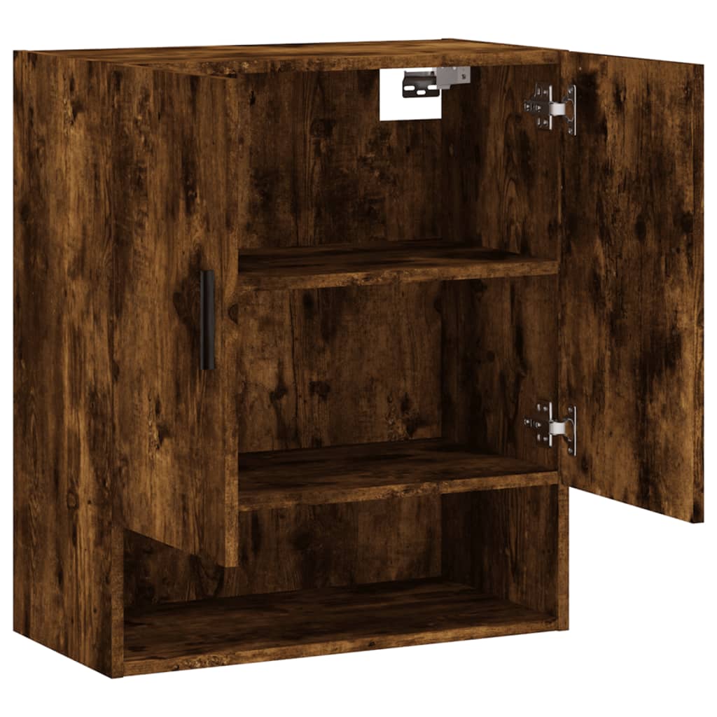 Wall Cabinet Smoked Oak 60x31x70 cm Wood Material